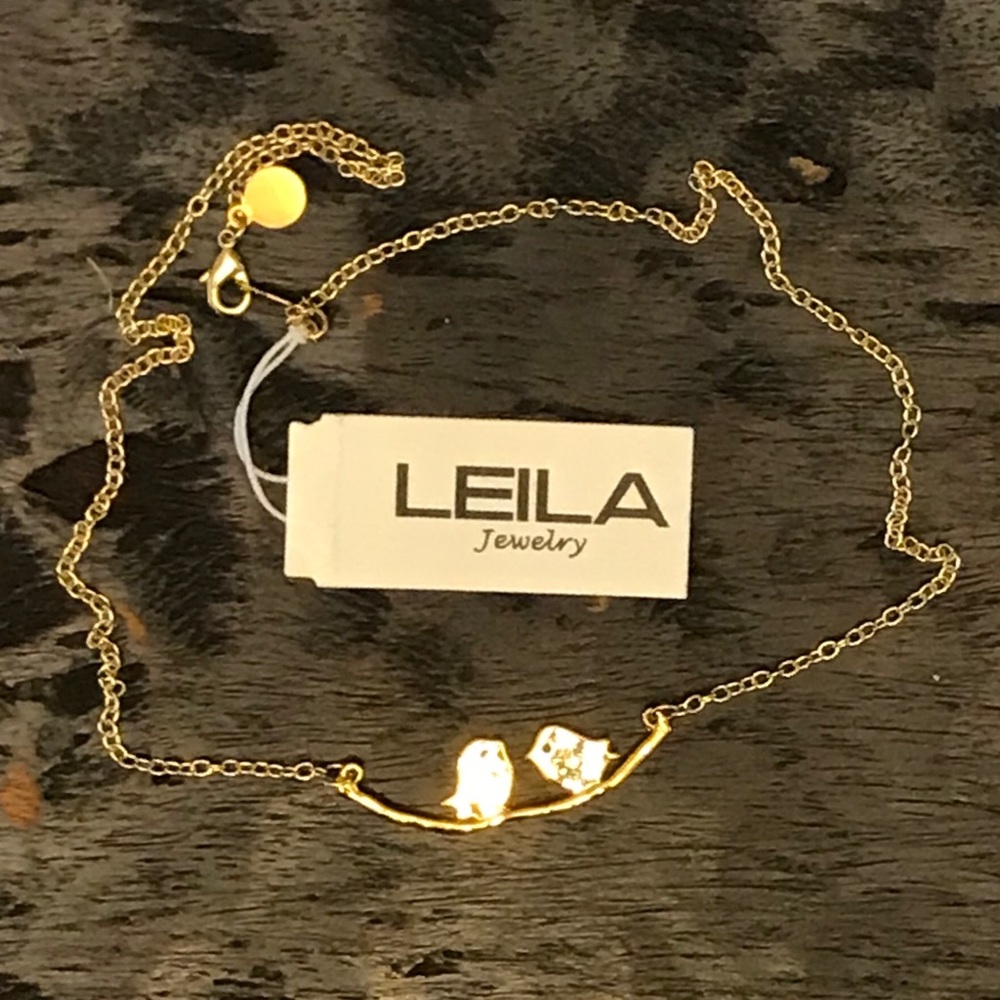 Leila two birdies necklace 16”